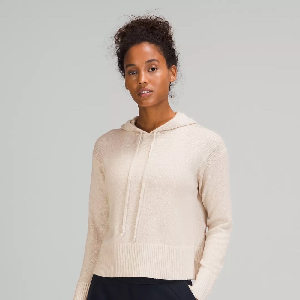 lululemon knitted hoodie, Size XS/S in White Opal, New w/o Tags